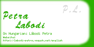 petra labodi business card